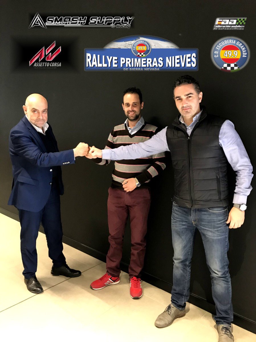 ESCUDERÍA GRANADA 49.9 y SMACH SUPPLY RACING,nos sumergimos de lleno en la gran comunidad del automovilismo virtual,
Para este CLUB, es una satisfacción, contar con Diego Gargantiel, y su equipo para l RALLYE PRIMERAS NIEVES VIRTUAL 2021.
<a href="/EscGranada499/">EscuderiaGranada49.9</a> <a href="/FaaOficial/">F. A. Automovilismo</a> @DeportesGDc