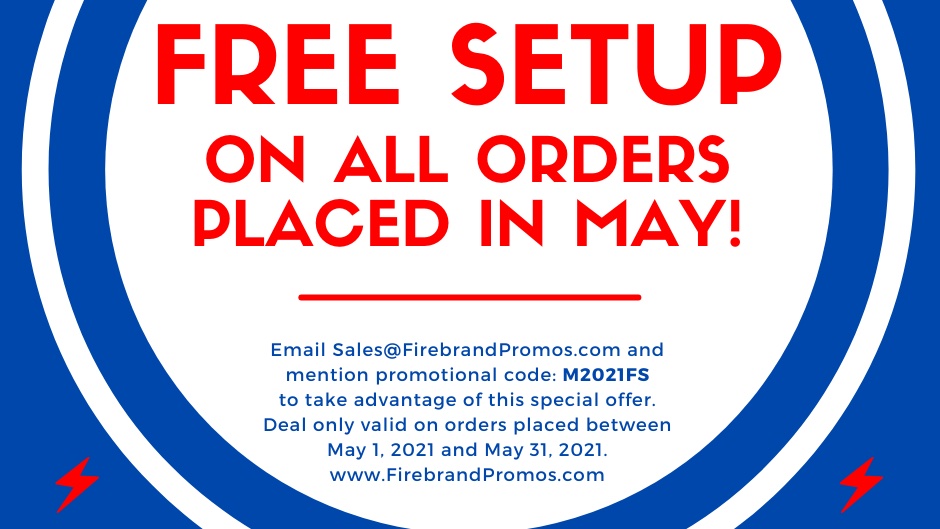 FirebrandPromos's tweet photo. We're sparking deals all year long! This month take advantage of our FREE SETUP offer!!
#freesetup #firebrandpromos #branding #companyswag https://t.co/mlGi1PsTHY