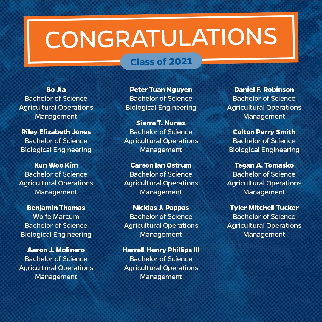 Congratulations to our Spring 2021 #UFABE graduates! We can't wait to see what you do next. It's GREAT to be a #UFGrad!