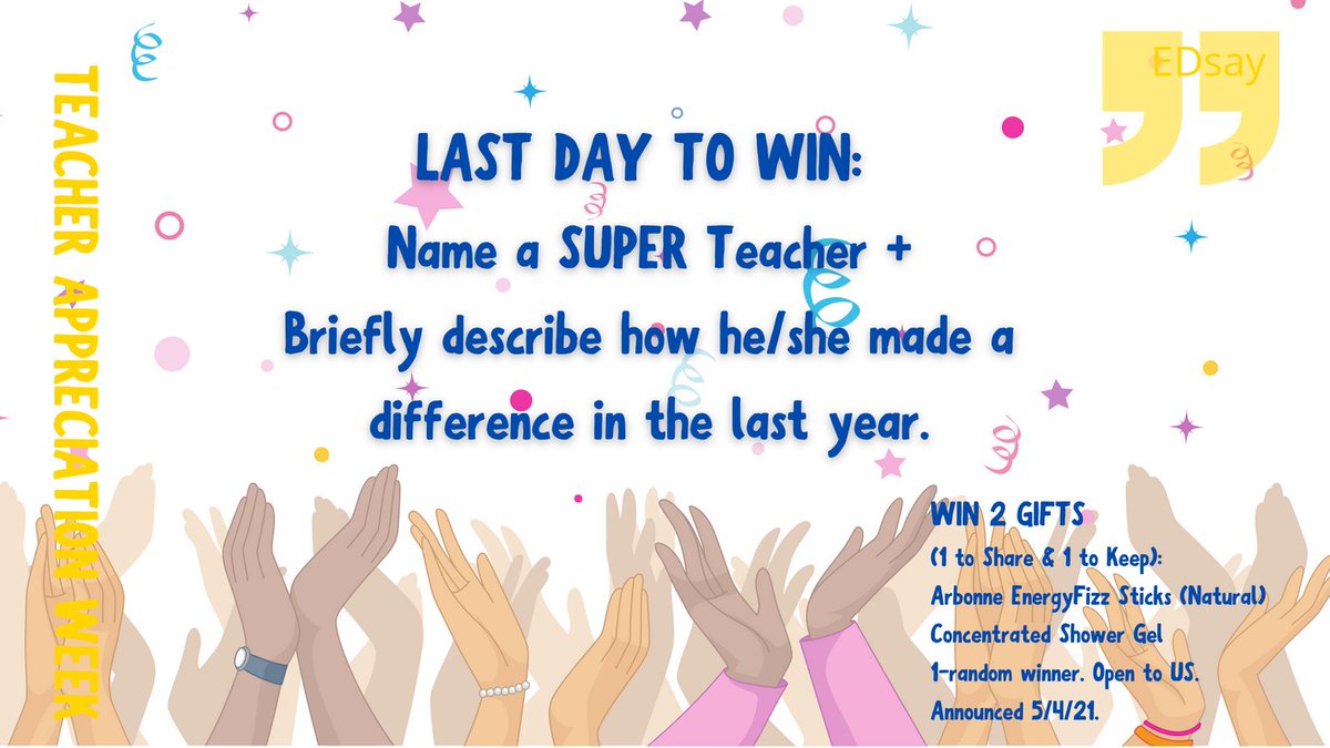 Name a teacher that is OUTSTANDING AND WIN A BUNDLE for you and him or her.  #Arbonne #TeacherAppreciation #EDsay #Win #Contest #PandemicParenting #MyTeacher #MyStudent #StudentTeacher #TechTeacher #TeacherTwitter #TeachersfollowTeachers #Giveawaycontest #Enter #Lastday