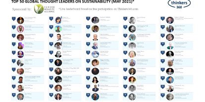 Happy to inform that listed at Top 50 Global Thought Leaders and Influencers on Sustainability (May 2021) thinkers360.com/top-50-global-… <a href="/thinkers360/">Thinkers360</a>