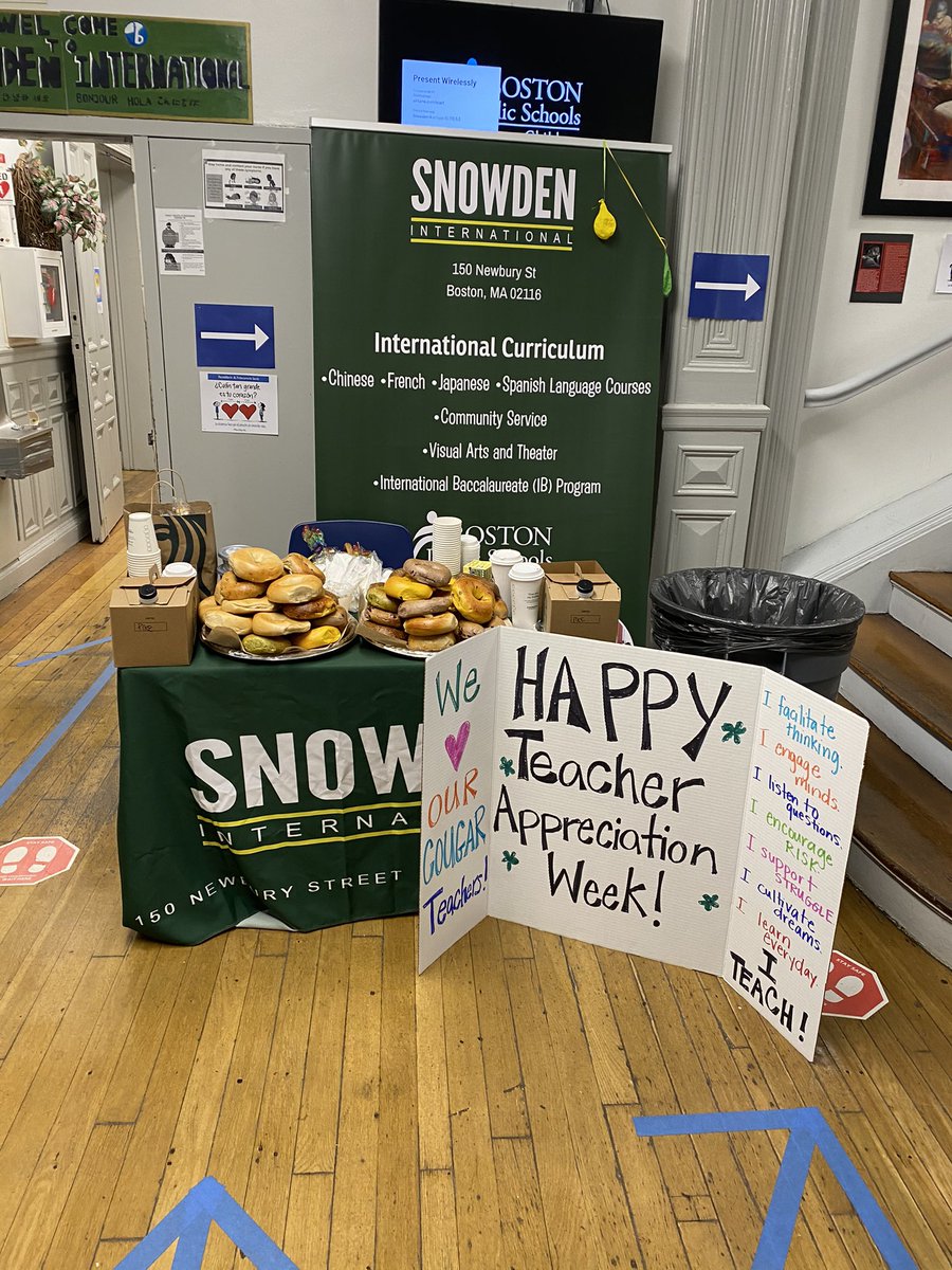 SnowdenIntBPS's tweet image. This has been a year like no other.  Unprecedented challenges, and the teamwork, innovation and resilience to meet them.  Thank you to all of our hardworking teachers, counselors and community field coordinators across the globe. Happy Teacher Appreciation Week! @BostonSchools