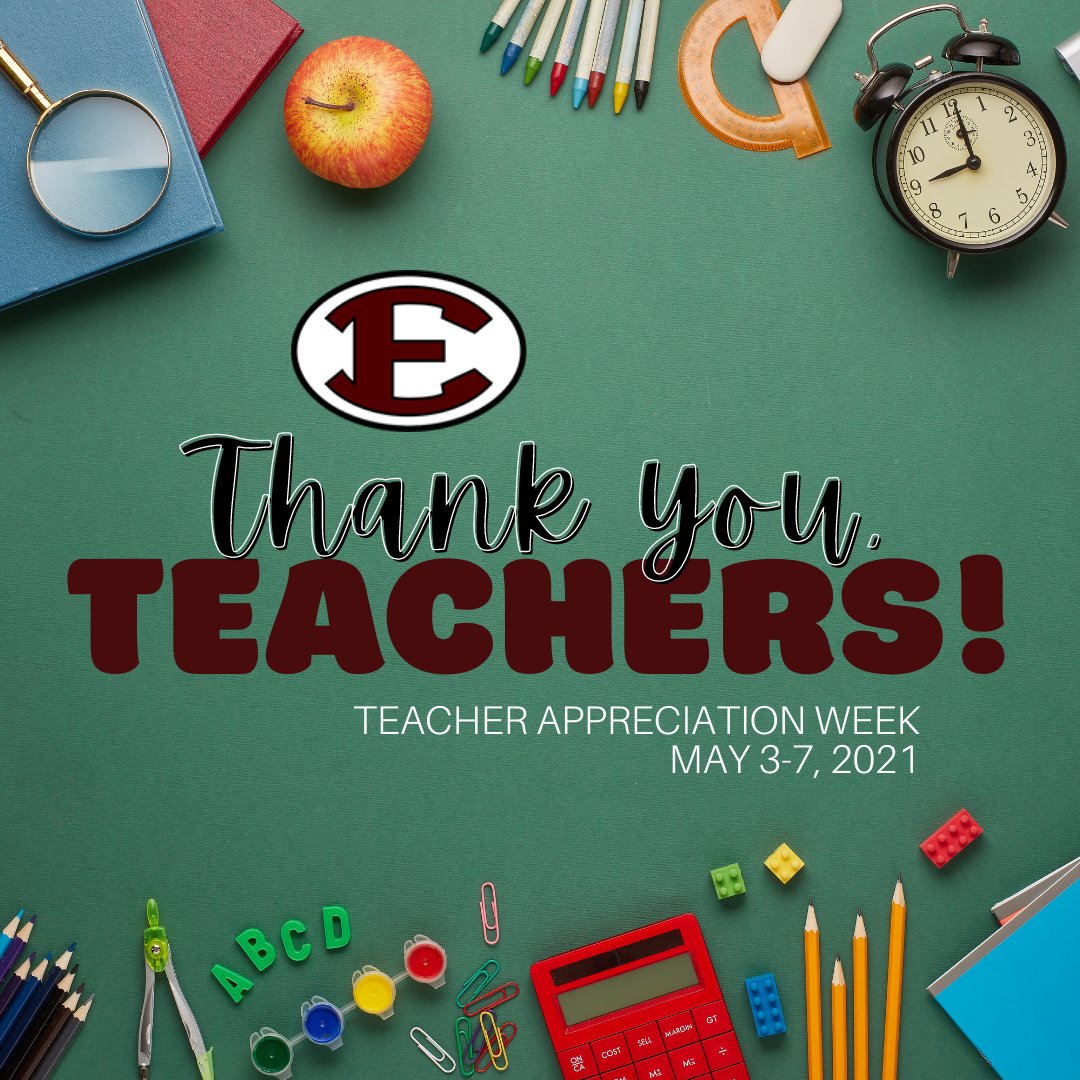 EnnisISD's tweet photo. A huge "thank you" goes out to all of our teachers!! They especially deserve it now more than ever. We salute you and appreciate all the work you continue to do for our students. 

#TeacherAppreciationWeek
#WeAreEnnis
#allENNIStogether https://t.co/K5X0D0eXcl