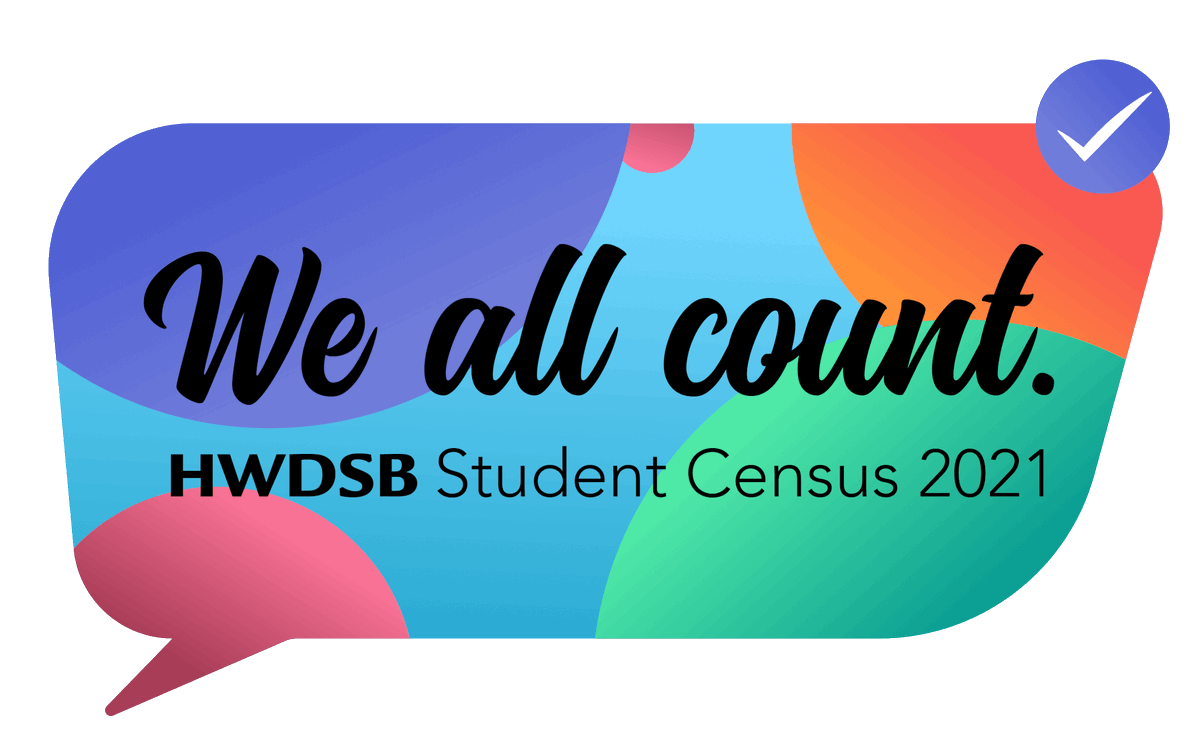 The secure link for 'We All Count: HWDSB Student Census 2021' has been emailed to students and families. All students are encouraged to complete the census so we have an accurate picture of who our students are.

How to complete the HWDSB Student Census: hwdsb.on.ca/blog/how-to-co…