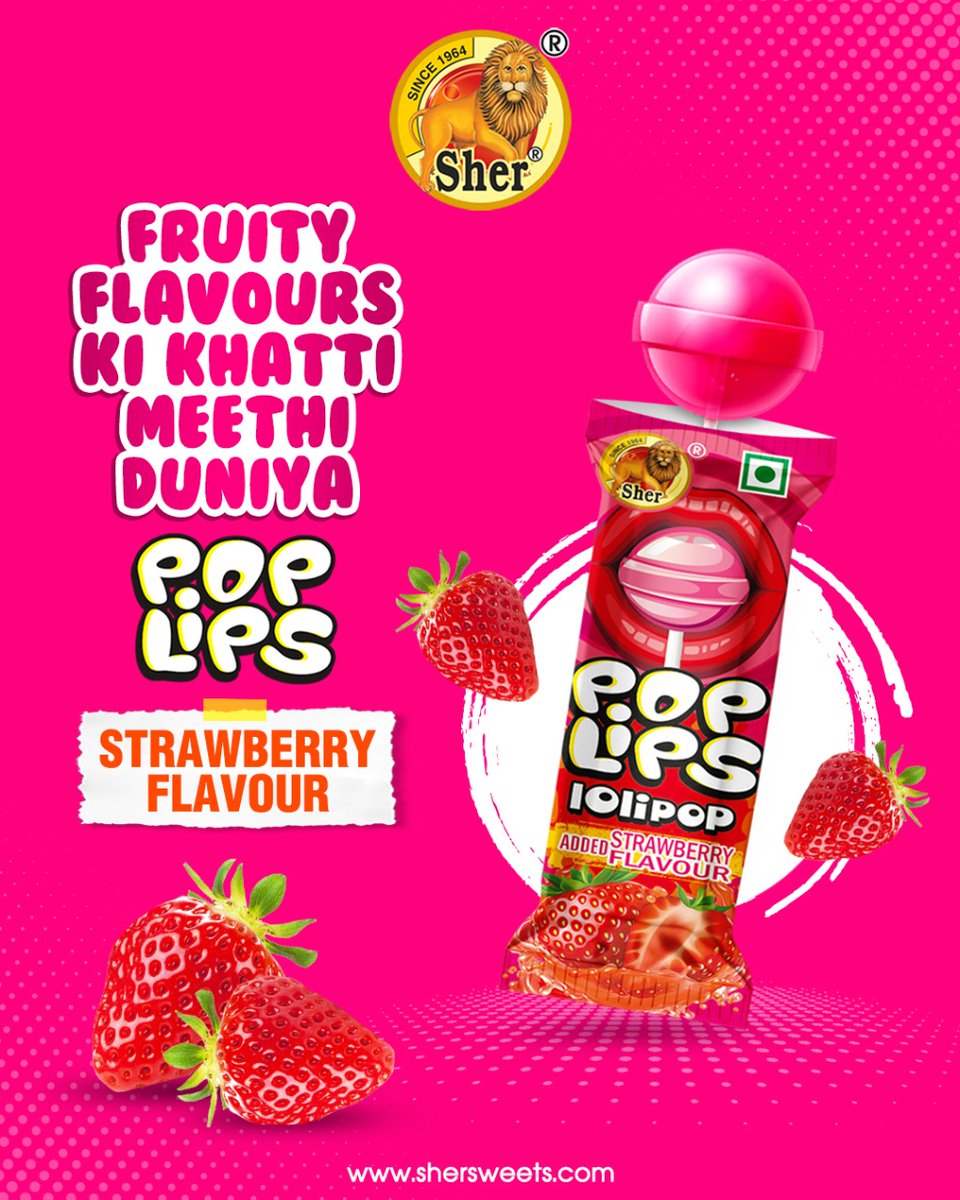 theshersweets's tweet photo. A berry-licious flavor for the delicious new Sher's pop lips lollipop.
#sixflavours #strawberry #mango #kachaaam #pineapple #orange #lychee #trending #shersweets #sher #since1964 #ekmeethishuruwat #sweetness #sweets #thehouseofsher
https://t.co/URN5v2y2Sy https://t.co/AHFrYAnyPK