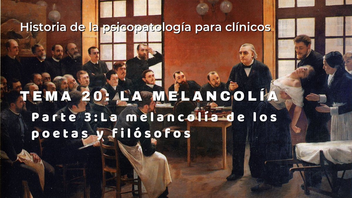 Hemos subido a nuestro canal de #YouTube el último episodio de la Historia de la psicopatología para clínicos. La 3a parte de La melancolía - La melancolía de los poetas y filósofos.

¡Viene potente!

youtu.be/_k4OAI2FyVc