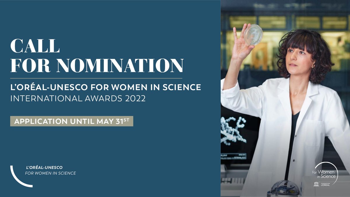 For Women in Science (@4womeninscience) on Twitter photo You are a Doctor in #science and want to propose your project to the world of science? Submit your application for the @Loreal-<a href="/UNESCO/">UNESCO 🏛️ #Education #Sciences #Culture 🇺🇳</a> #FWIS International Awards 2022! At stake: an endowment to support your work of €100,000! 👉 forwomeninscience.com/authority/inte… You are a Doctor in #science and want to propose your project to the world of science? Submit your application for the @Loreal-<a href="/UNESCO/">UNESCO 🏛️ #Education #Sciences #Culture 🇺🇳</a> #FWIS International Awards 2022! At stake: an endowment to support your work of €100,000! 👉 forwomeninscience.com/authority/inte…
