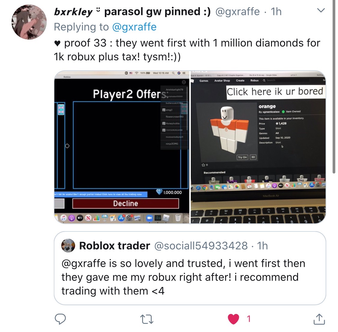 Trading 800 robux for anything! (Expect for RH and Bloxburg) :  r/Cross_Trading_Roblox