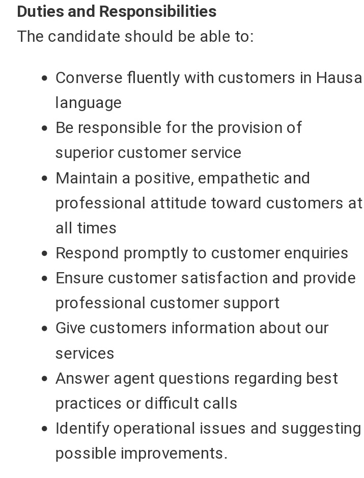 agb_writers's tweet photo. Vacancy: Hausa Speaking Customer Care Agent at Kadick Integrated Limited

Location: Sangotedo/Abijo/Ajah Lagos

Salary
N720,000 annually.

Deadline
15th May, 2021.

Send CV to: recruitment@kadickintegrated.com using the Job Title as the subject of the mail. https://t.co/Oc7vCBKpfr