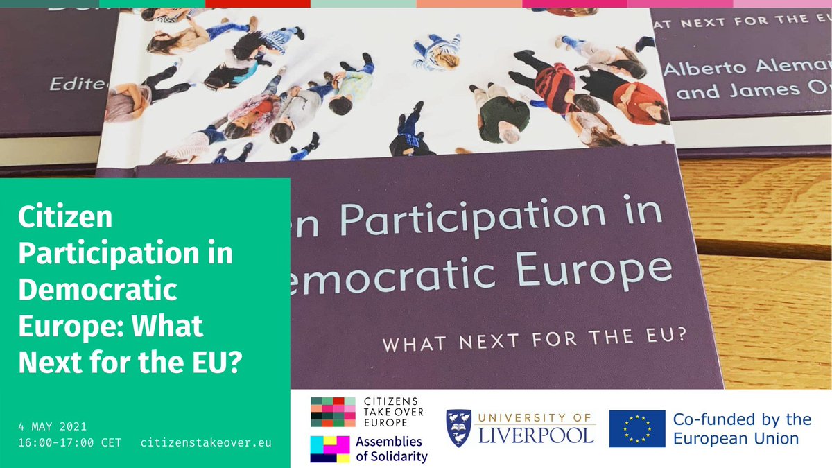 ecas_europe's tweet photo. Tomorrow, the book '#Citizen #Participation in #Democratic Europe: What Next for the EU?' will be launched.

@ElisaLironi wrote the chapter "#Crowdsourcing EU Legislation: Harnessing the Power of #Digital #Democracy". 

Join the @takeover_europe event: https://t.co/j4Z2rXE4AC https://t.co/5empUAdNh0