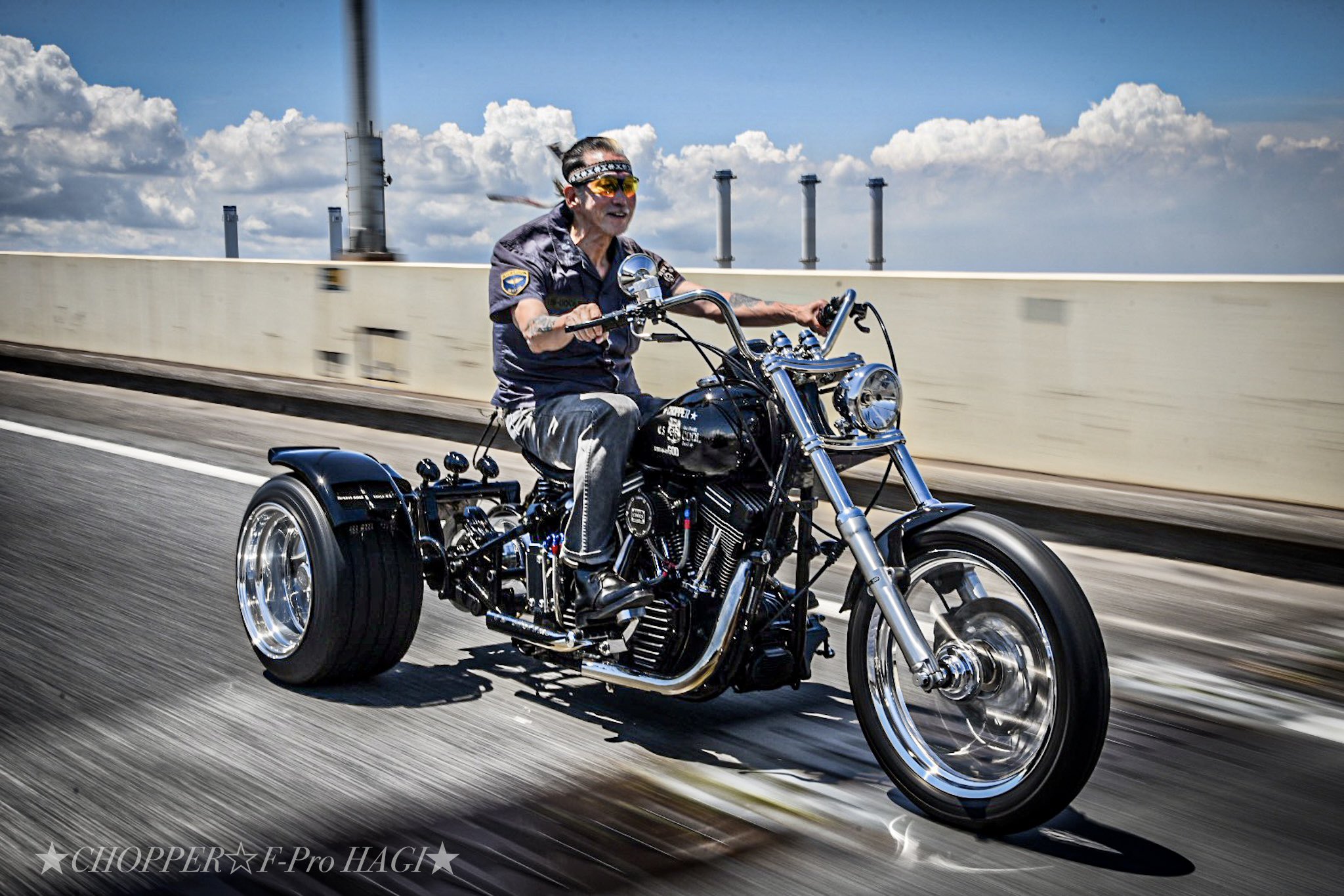 CHOPPERレザーオーバーオール☆COOLSハーレーダビッドソン-