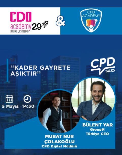 L’Oréal CPD Talks kapsamında GroupM Türkiye CEO’muz Bülent Yar ve CPD Digital Lead’i Murat Colakoglu Kader Gayrete Aşıktır üzerine gerçekleştirilecek söyleşi için buluşuyor.