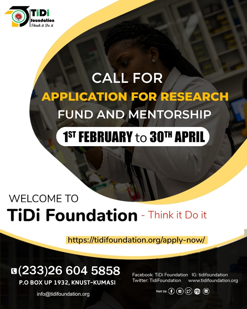 TidiFoundation's tweet photo. Application closed for this year! Screening underway! Thank you all applicants. Those who couldn't apply this year hope to receive your applications next year. 

#TiDiFoundation #researchfund #UndergraduateResearch #mentorship https://t.co/dWciCwzFBf