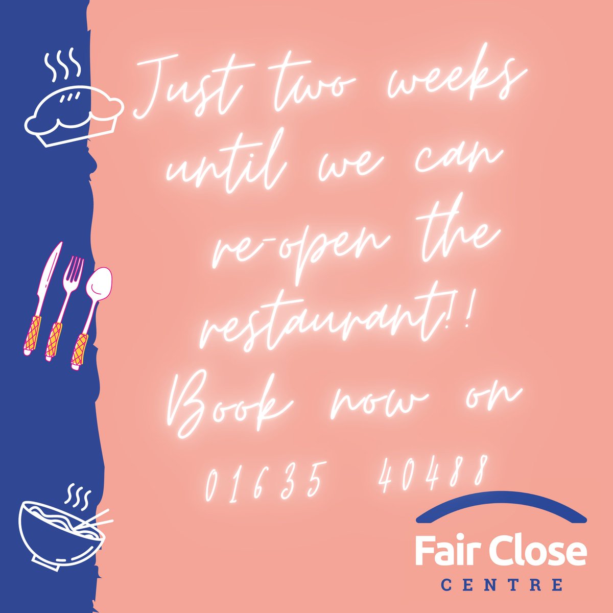 Fairclosecentre's tweet image. Happy Bank Holiday everyone! Countdown starts now - just two weeks until we can re-open the restaurant and get the activity programme going  (subject to govt guidance of course) We can't wait to see everyone! #funfoodfriendship #ageconcernnewbury