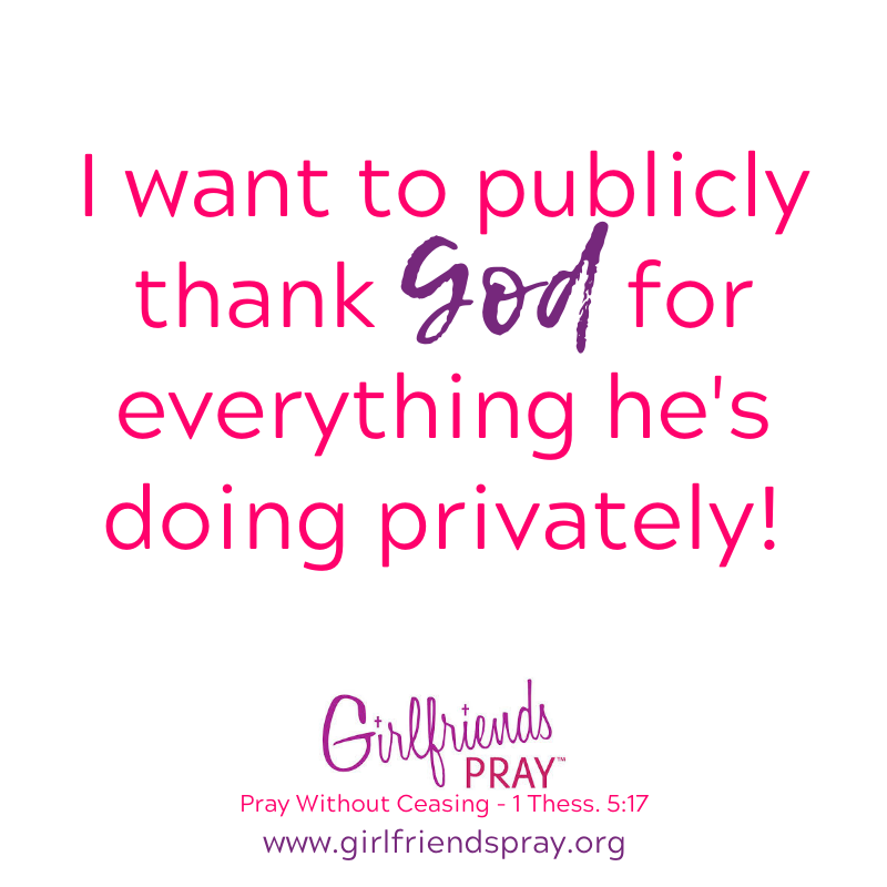 Thank you God! Join us for prayer Monday through Friday at 7:00am EST.! To join, dial 712-775-7031. Use the code 943334#. #GirlfriendsPray #MondayMotivation