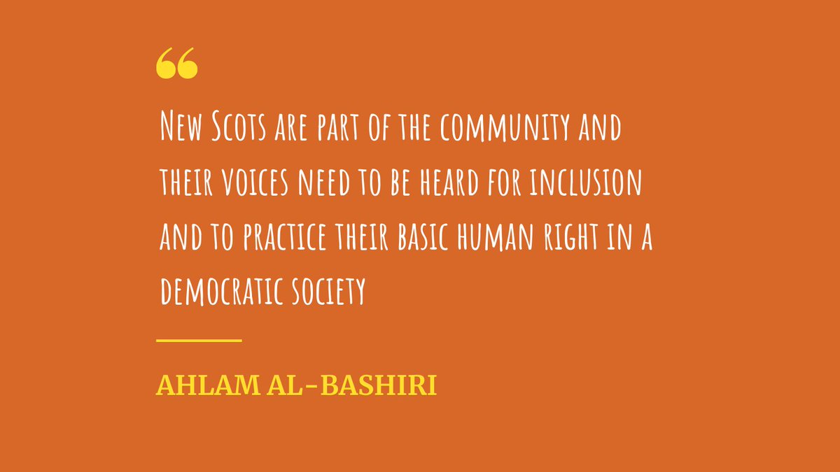 "I always voted in the elections when I was in my country Yemen, whether it was in the presidential or parliamentary elections." Ahlam shares why it's vital  @ScotParl reflects all of Scottish society including New Scots in  #ScottishElections2021  https://www.ywcascotland.org/gaining-the-right-to-vote-ahlam-al-bashiri/