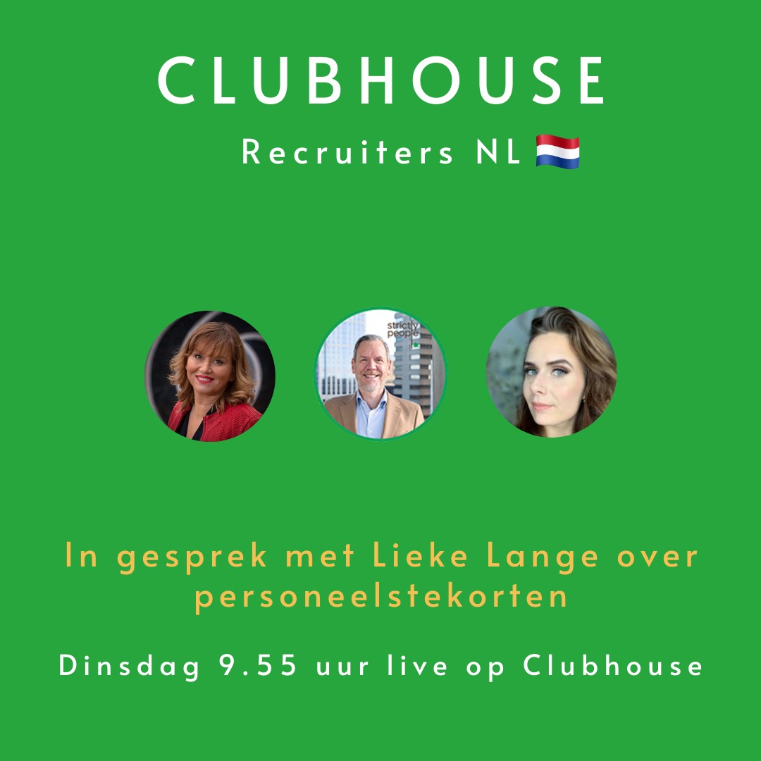 Carrière Switchers in de zorg. Hoe pak je het aan?
Morgen om 9:55 uur ga ik in gesprek op Clubhouse!
#recruitment #zorg #werkenindezorg