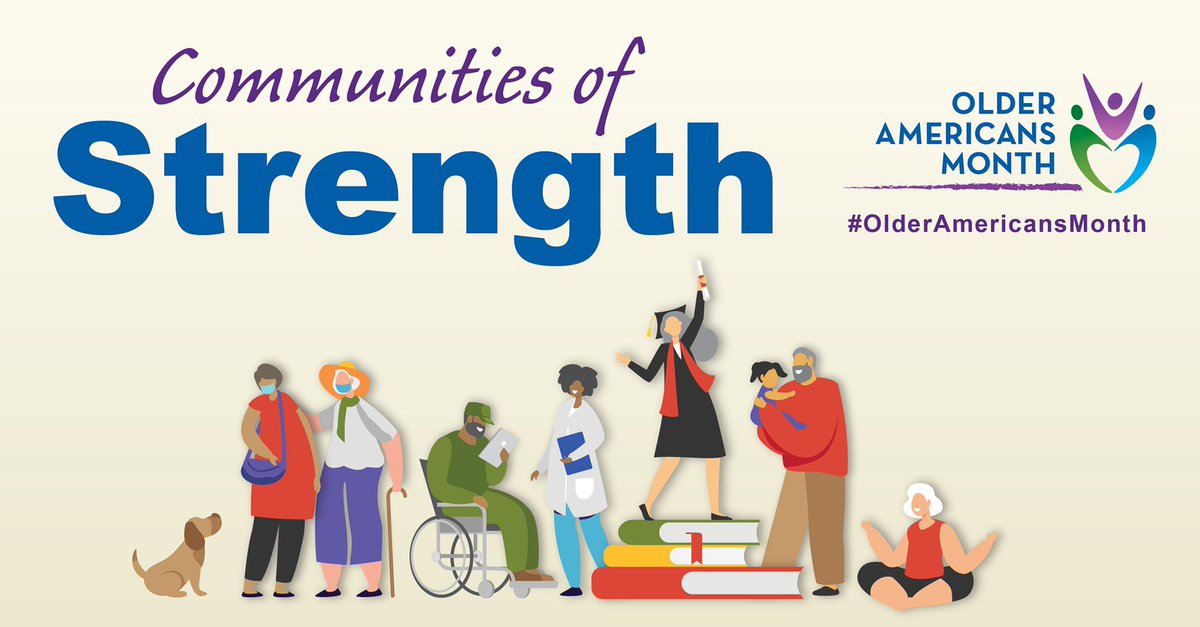 May is #OlderAmericansMonth and this years theme “Communities of Strength” celebrates the resilience and strength of older adults and the aging network. 

We are grateful for the countless contributions of older adults and our partners in the aging network each and every day!
