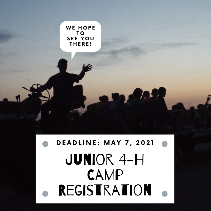 REMINDER: The Junior Camp Registration and Camp Counselor Application Deadline is Friday, May 7!