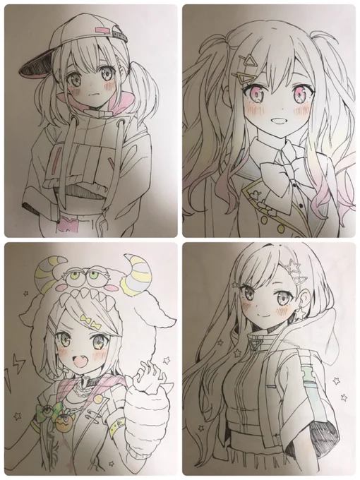 フリートにたまに上げているプロセカアナログシリーズの一部 