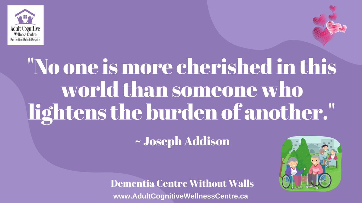 Having someone to help you through every days challenges is always a gift. Knowing the importance of that someone is a blessing.
Be somebody's blessing today!

#inspiration
#cherished
#dementiacare
#dementiasupport
#caregiver
#caregiversupport
#dementiacentrewithoutwalls
