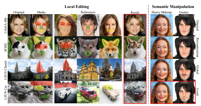 JungWooHa2's tweet photo. Happy to share the code and paper of #StyleMapGAN of #NAVER_AI_Lab was released. Please check it out!
github: https://t.co/y0KOtSbKK2
arxiv: https://t.co/eLSSDjjR1A
youtube: https://t.co/7DsokdRIGq
Congrats to Hyunsu Kim, @yunjey_choi , Junho Kim, Sungjoo Yoo, @YoungjungUh https://t.co/hrhkJMWWxJ