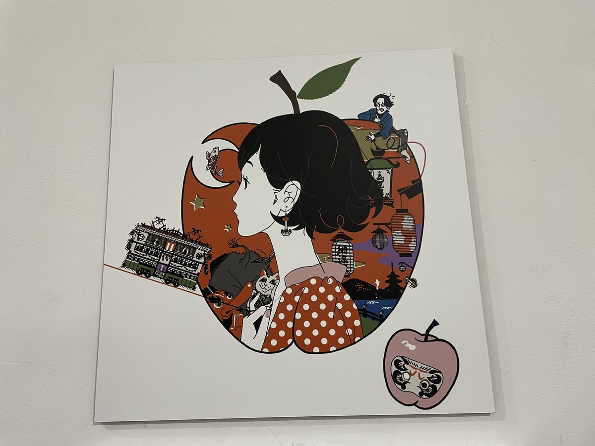 複製原画じゃなく、ちゃんと手描きのホンモノが見れたのがとても嬉しかった。
やー、興奮してしまったよ。

ほら、ミリペンで描いて消しゴムかけたらビュンてダッシュしちゃう(なんて言っていいのか、昔からこの表現)やつを見つけて、ニヤニヤした。

 #中村佑介展 