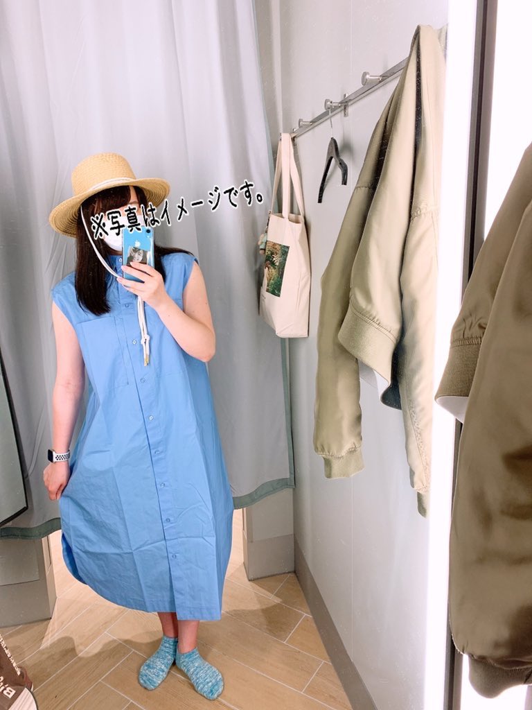 しぃ 名古屋戻りそのままh Amp Mへ ビスコースはxsでも丈がずるずるで泣く泣く諦め 大好きな空色のシャツドレスは大丈夫だったのでお迎えしました Xsでこの通りダボダボかつロング丈になる153cmスモールサイズ女子です 笑 骨太 Amp 筋肉質 Amp