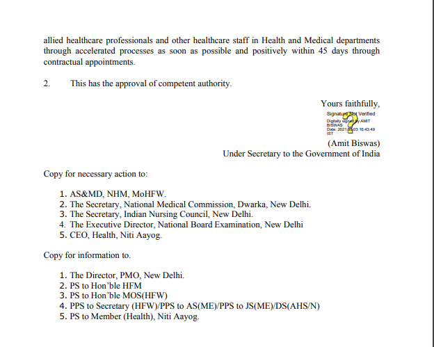 ANI's tweet photo. Central Govt writes to states on the issue of augmenting human resources for COVID – 19

The letter reads," State/UT Governments are to make all efforts to reach out to each PG-NEET candidate and persuade them to join the Covid –19 workforce in this hour of need." https://t.co/ymURdFejOj