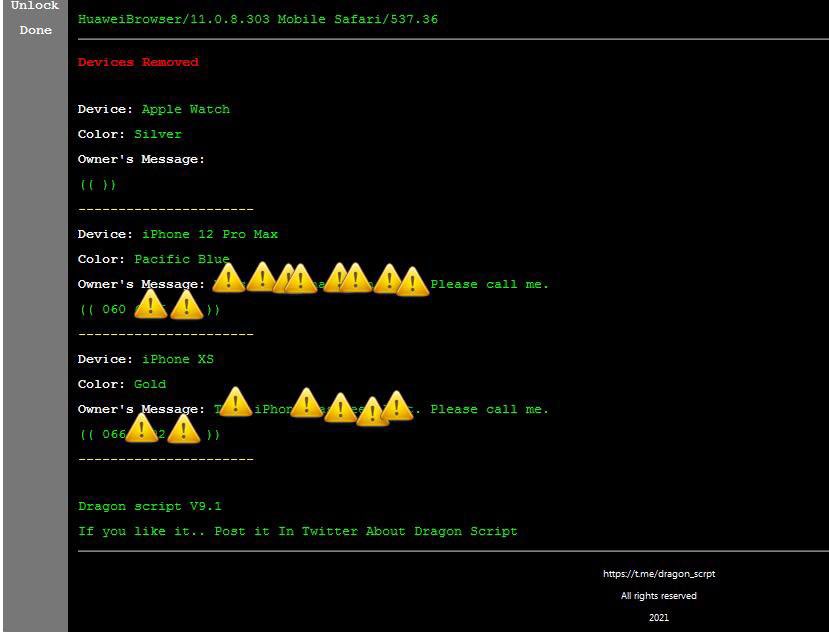 icloud_champ's tweet photo. ✔️ Lost Mode
📴 FMI OFF
🙏 Thanks For Dragon Team🐲🐉
👇👇👇
🔥For VIP Hosting ➕🛡️Anti Red Page Script Panel iCloud 
@DragonT10523260 https://t.co/uBtc6ana5X