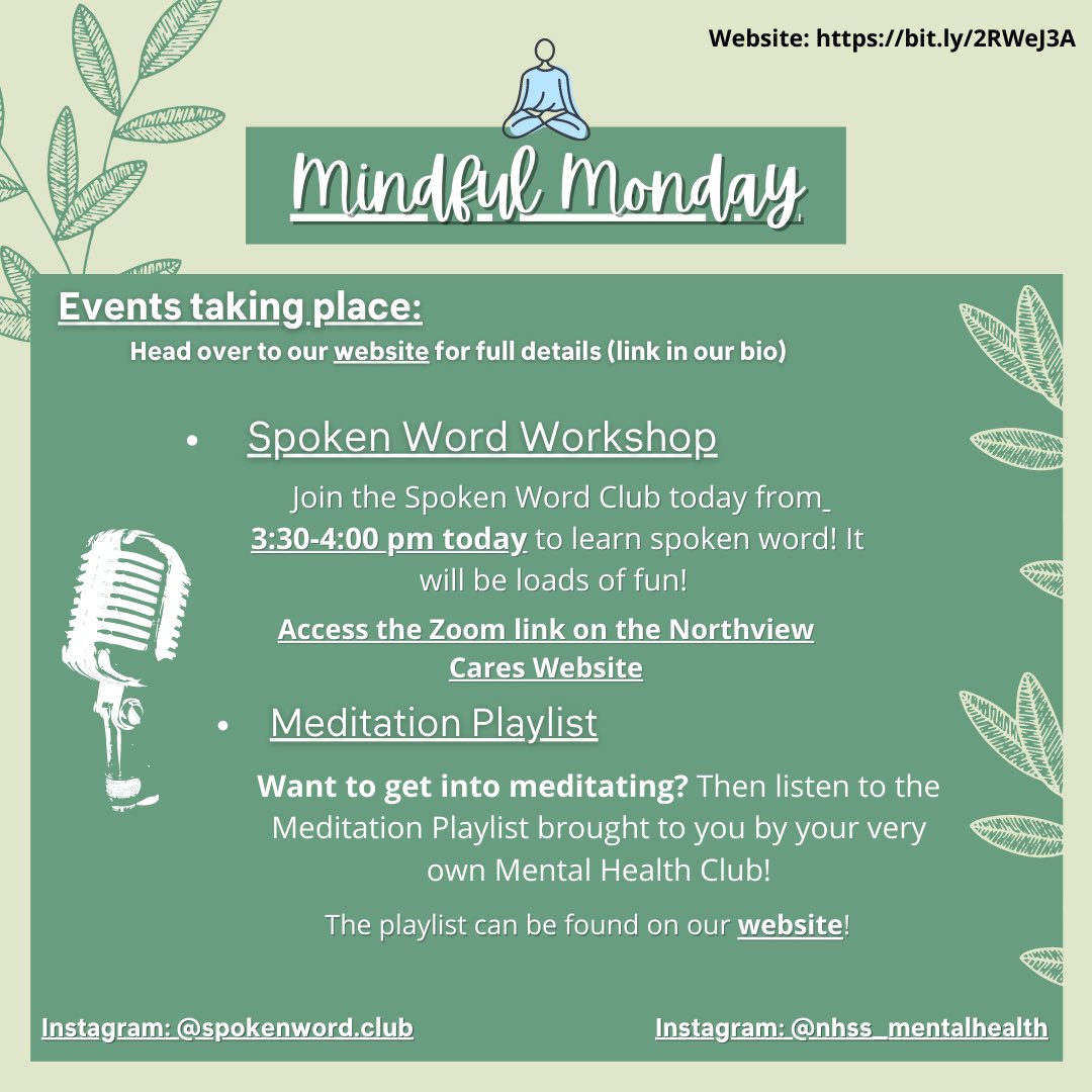 Today marks the 1st day of our #NorthviewCares Week.  This week will be filled with many mental health and wellness events.  There’s something for everyone to enjoy so get involved.  ⁦⁦<a href="/tdsb/">Toronto District School Board</a>⁩ ⁦<a href="/Elizabeth_Addo3/">Elizabeth Addo</a>⁩ ⁦<a href="/alexandralulka/">Alexandra Lulka Rotman</a>⁩ ⁦<a href="/LC2_TDSB/">Learning Centre 2</a>⁩