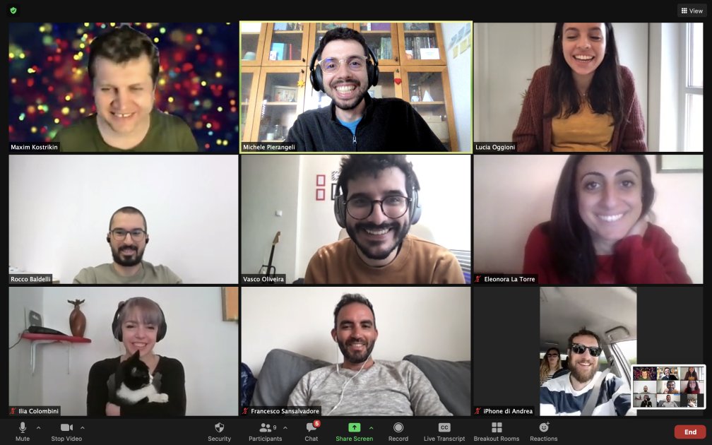 Ecco il nuovo team di uidu al completo! 

Maxim, Michele, Lucia, Rocco, Vasco, Eleonora, Ilia, Francesco e Andrea, sorridenti e pronti per aiutare le organizzazioni a generare un impatto positivo nel mondo!
 
Stay tuned! 👍

#impattosociale #impatto #tecnologia #digitale #startup