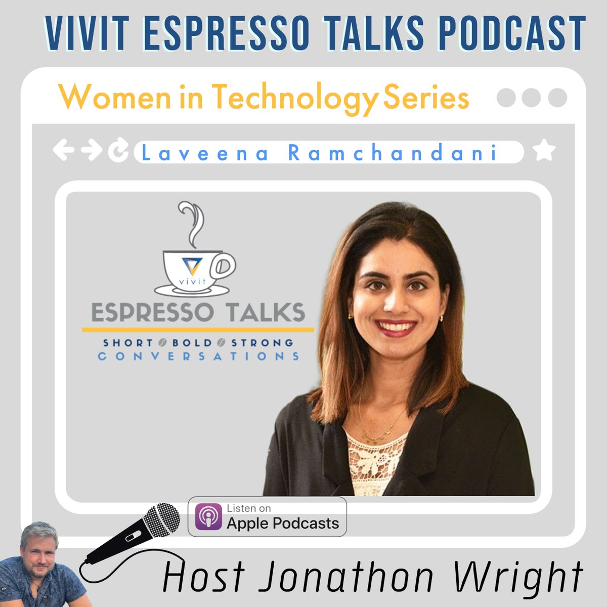 skonkoy's tweet image. #EspressoTalks welcomes Laveena Ramchandani, Consultant at #Deloitte UK to our #WIT podcast series. She conveys her comprehensive understanding of tools available for software testing &amp;amp; analysis w/ Jonathon Wright. bit.ly/3nyo1yr #MyCompany