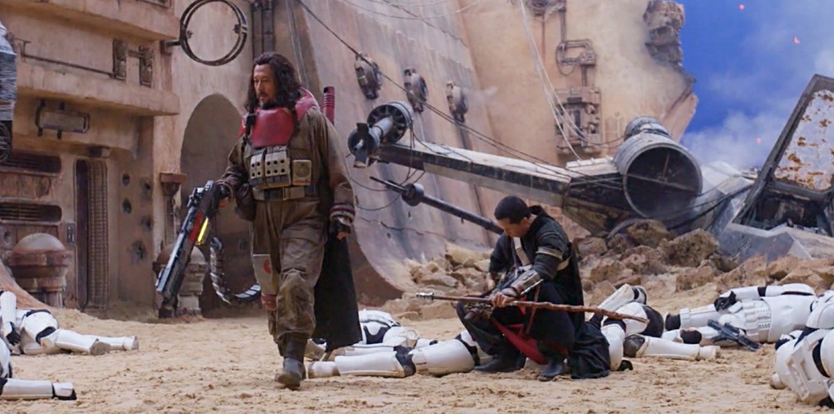 niwaSFfanda's tweet image. チアルート様に腰掛けられるトルーパーになりたい人生だった
あとベイズはスタイル抜群なのが分かるシーン
 #ローグワン同時上映