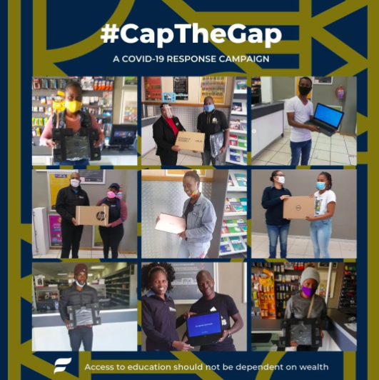 Feenix_org's tweet photo. Thank you to everyone who supported the 2020 #CapTheGap campaign; our #FeenixCommunity, our @Humanz_SA influencers, @Sipho_Says, Zolani, @Elmakapelma, #CapTheGap squad ambassadors and sponsors such as @vanschaik1, @Momentum_za and @StandardBankZA. https://t.co/zKeGhiEMXO