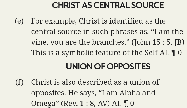 This is a process reminiscent of individuation, as stated earlier. The Self is represented by God. Christ is the archetype of the Self. A man with this archetype can take on archetypal dimensions and appear in the place of God, so men act towards him like he is God