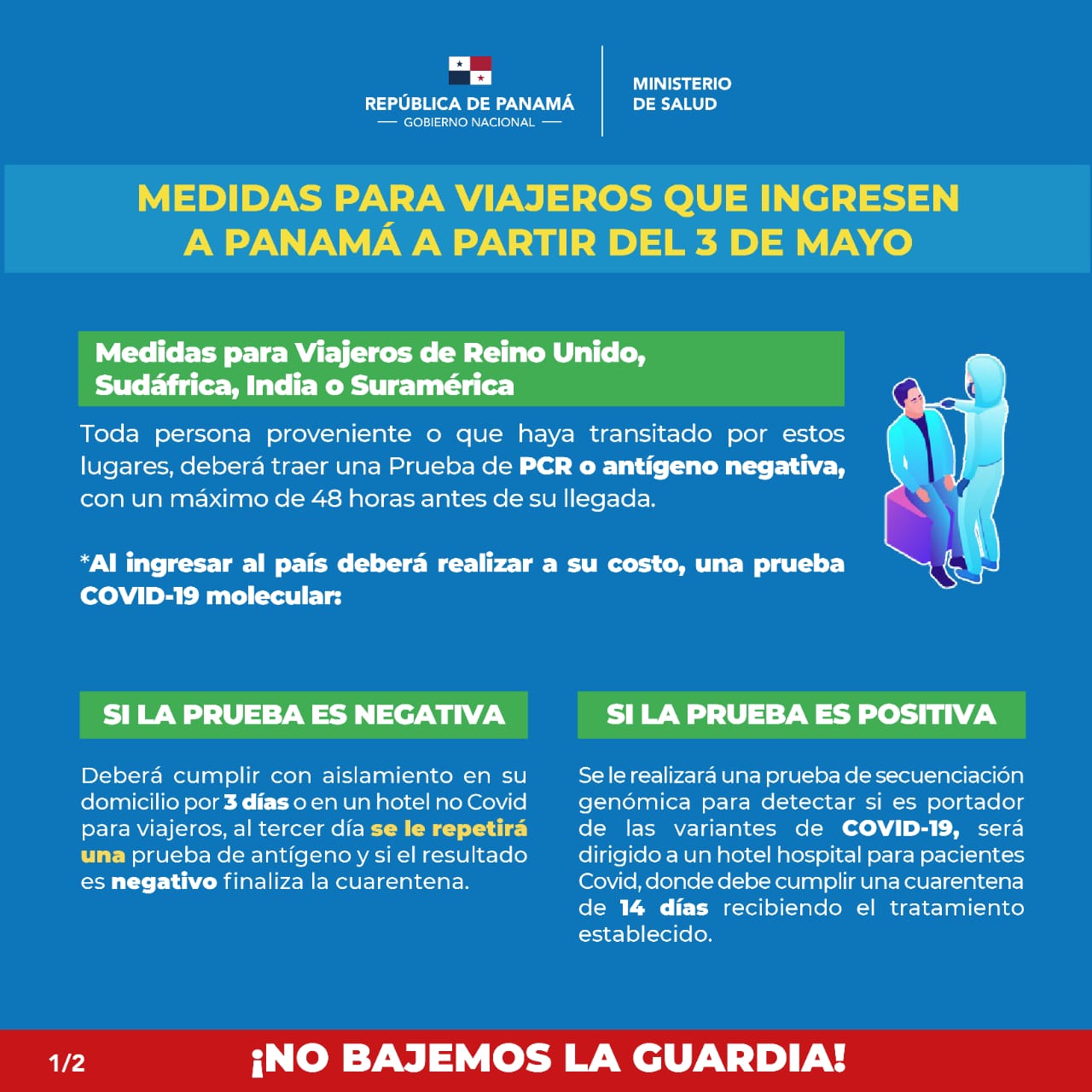 Ministerio de Salud de Panamá on Twitter "Recordamos que los que ingresen al país a partir del