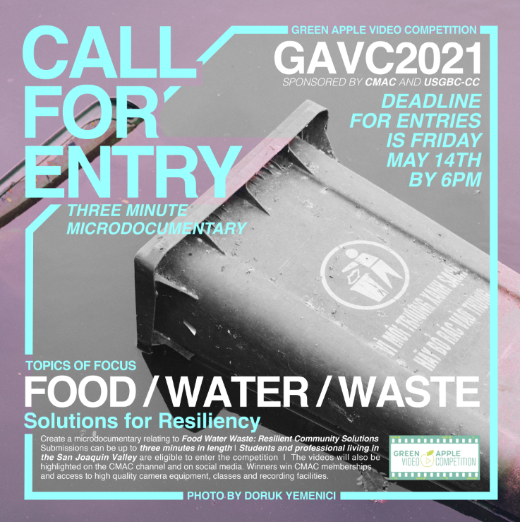Call for nominations! The Green Apple Video Competition is accepting submissions for short documentaries on this year's subject, "Food - Water - Waste: Solutions for Sustainability". Submission deadline is May 14. For more info: usgbccc.org/greenapple.