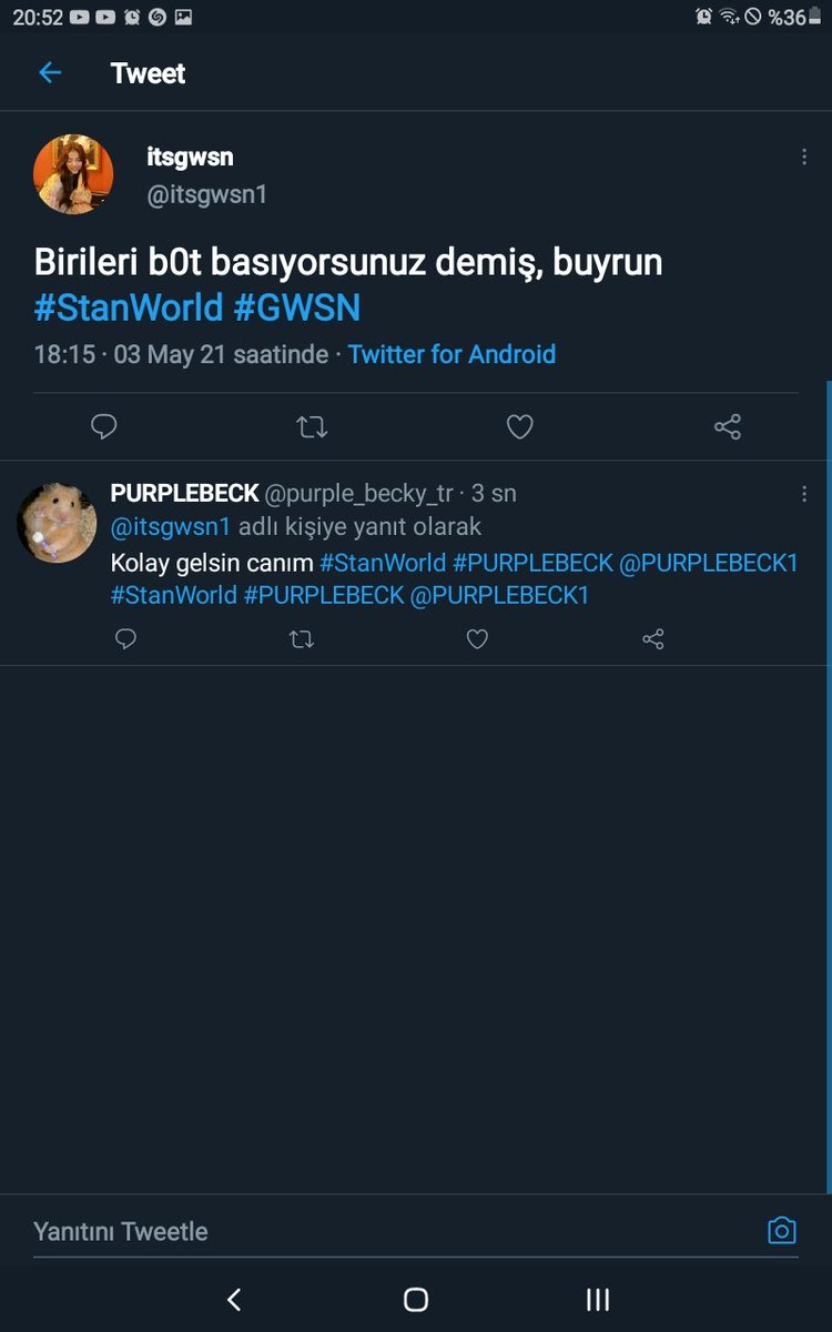purple_becky_tr's tweet photo. Şunları spamlasak becky kasiniyorlar sanki 😉💜💛 #StanWorld #PURPLEBECK @PURPLEBECK1 #StanWorld #PURPLEBECK @PURPLEBECK1 https://t.co/vpNvBSXoa3