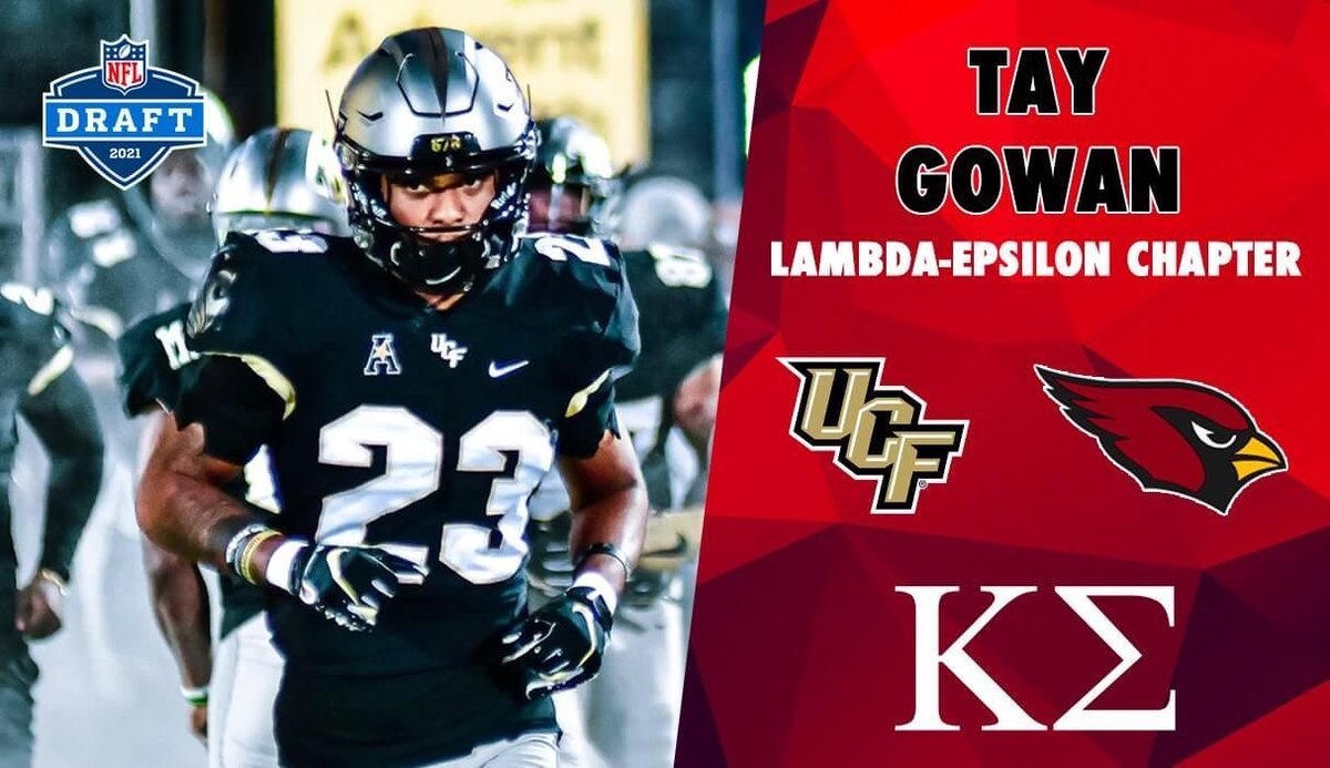 Brother Quent "Tay" Gowan (Lambda-Epsilon, University of Central Florida, '19) drafted by <a href="/AZCardinals/">Arizona Cardinals</a>! --> ksig.ma/3eeaJUP