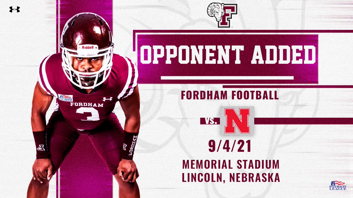 Fordham Football (@fordhamfootball) on Twitter photo 𝐅𝐁𝐒 𝐬𝐡𝐨𝐰 𝐝𝐨𝐰𝐧 𝐚𝐝𝐝𝐞𝐝!
𝘛𝘩𝘦 🐏 𝘸𝘪𝘭𝘭 𝘩𝘦𝘢𝘥 𝘵𝘰 𝘕𝘦𝘣𝘳𝘢𝘴𝘬𝘢 𝘵𝘰 𝘧𝘢𝘤𝘦 𝘵𝘩𝘦 𝘊𝘰𝘳𝘯𝘩𝘶𝘴𝘬𝘦𝘳𝘴 𝘪𝘯 2021! <a href="/FordhamRams/">Fordham Athletics</a>
Full story: bit.ly/3b0wC89 𝐅𝐁𝐒 𝐬𝐡𝐨𝐰 𝐝𝐨𝐰𝐧 𝐚𝐝𝐝𝐞𝐝!
𝘛𝘩𝘦 🐏 𝘸𝘪𝘭𝘭 𝘩𝘦𝘢𝘥 𝘵𝘰 𝘕𝘦𝘣𝘳𝘢𝘴𝘬𝘢 𝘵𝘰 𝘧𝘢𝘤𝘦 𝘵𝘩𝘦 𝘊𝘰𝘳𝘯𝘩𝘶𝘴𝘬𝘦𝘳𝘴 𝘪𝘯 2021! <a href="/FordhamRams/">Fordham Athletics</a>
Full story: bit.ly/3b0wC89