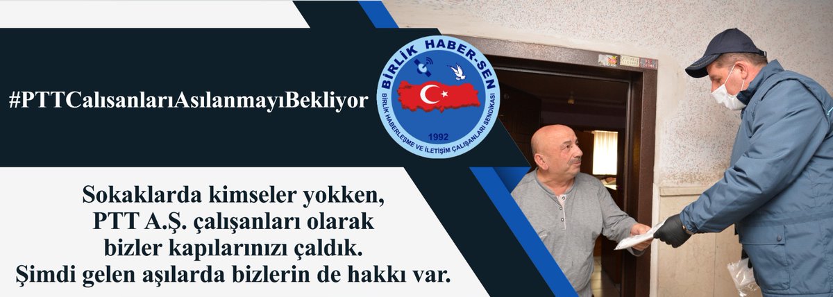 Selçuk Erdem (@selcukerdemizm) on Twitter photo PTT A.Ş. personelinin aşı önceliği hem kamu yararının sağlanması hem de genel sağlığın korunması açısından da elzemdir.
#PTTCalısanlarıAsılanmayıBekliyor
<a href="/drfahrettinkoca/">Dr. Fahrettin Koca</a>
<a href="/akaraismailoglu/">Adil Karaismailoğlu</a>
<a href="/hakangulten/">Dr. Hakan Gülten</a> PTT A.Ş. personelinin aşı önceliği hem kamu yararının sağlanması hem de genel sağlığın korunması açısından da elzemdir.
#PTTCalısanlarıAsılanmayıBekliyor
<a href="/drfahrettinkoca/">Dr. Fahrettin Koca</a>
<a href="/akaraismailoglu/">Adil Karaismailoğlu</a>
<a href="/hakangulten/">Dr. Hakan Gülten</a>