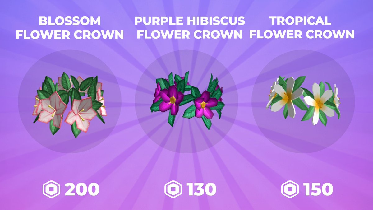 Roblox Collaboration Team Rbxcollabteam Twitter - tropical flower crown roblox