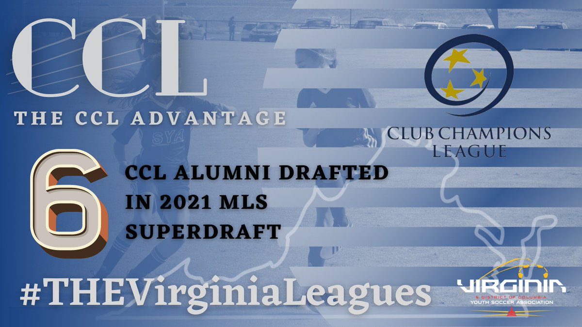 In the 2021 <a href="/MLS/">Major League Soccer</a> SuperDraft, 6⃣ 𝗖𝗖𝗟 𝗔𝗹𝘂𝗺𝗻𝗶 𝘄𝗲𝗿𝗲 𝗗𝗥𝗔𝗙𝗧𝗘𝗗!!💯⚽️#THEVirginiaLeagues

Follow the link below to 𝗹𝗲𝗮𝗿𝗻 𝘄𝗵𝘆 𝘆𝗼𝘂 𝘀𝗵𝗼𝘂𝗹𝗱 𝗽𝗹𝗮𝘆 𝗖𝗖𝗟➡️bit.ly/3mRmp2L