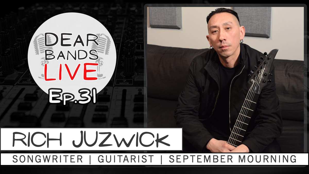 TONIGHT @ 7PM (EST) | DearBands LIVE - Ep.31
RICH JUZWICK (Songwriter, Guitarist, September Mourning)

Join us LIVE on YouTube, Facebook, and Twitch!
linktr.ee/DearBandsLIVE
-Mike 😎🤘

#podcast #musicindustrypodcast