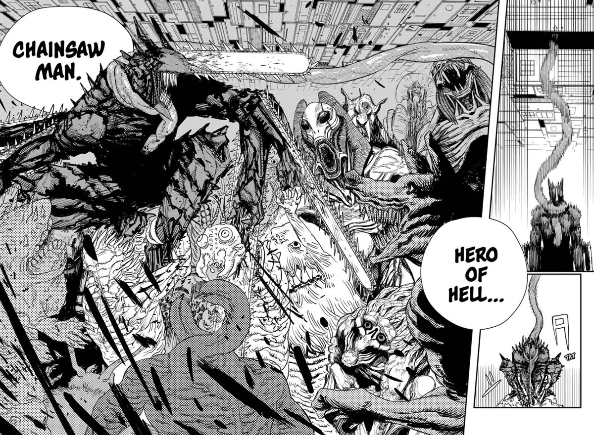 re read got me thinking-

when denji gets cast into hell for a second time he solo's like +10 devils and im wondering what the consequences for this sequence will be later on... (1/3) 
