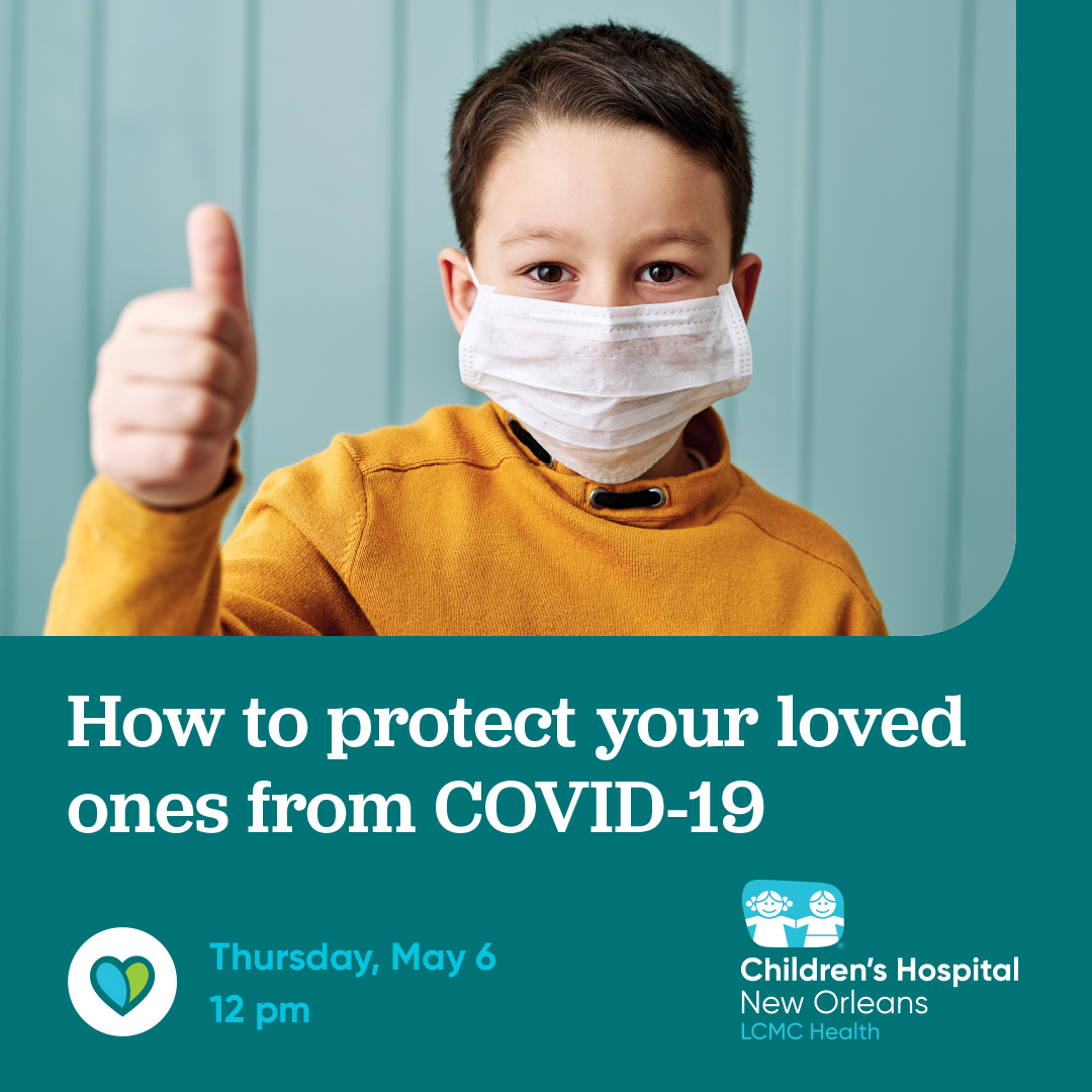 Join us this Thursday, May 6 at 12 noon! 

@CHNOLA will moderate a virtual Q&amp;A on #COVID19Vaccines with special guest <a href="/AvegnoJennifer/">Jennifer Avegno</a> and experts from <a href="/TulaneSPHTM/">Tulane's Celia Scott Weatherhead School</a>

Live streaming at Facebook.com/chnola