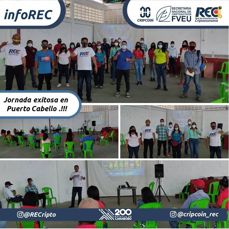RECripto's tweet photo. #PuertoCabello

¡Jornada exitosa!

Rumbo al II Congreso Nacional de Criptoactivos Aragua 2021

¡EL PETRO EXISTE Y ES REAL!

#Encuentrocomunal
#criptofveu #FVEU #REC #cripcoin #economíadigital #criptomonedas #ptr #Petro #PSUV #comunas

@CTrompiz2
@JoselitRamirez 
@rafaellacava10 https://t.co/uT63JF54vl