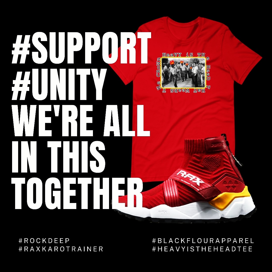 BlackFlourLife's tweet photo. Don't get it twisted...we all might be grinding for the same dollars, but we are all in this together! #support #unity #supportblackbusiness @rockdeepglobal #Rockdeep #heavyistheheadtee #raxkarotrainer #blackflourapparel #blackflour #unbleached #pure #selfrising https://t.co/6eBzltytft