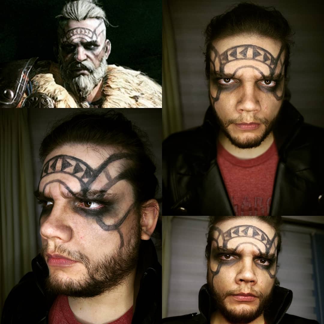 viking war face paint